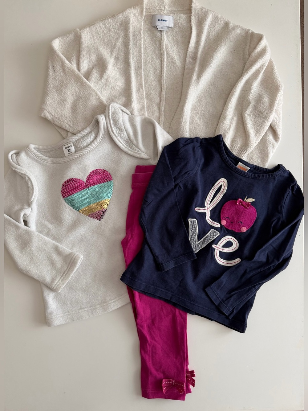 Fall/Winter Girls 2T Bundle-Gymboree Set, Old Navy Cardigan, Carter's Sweater